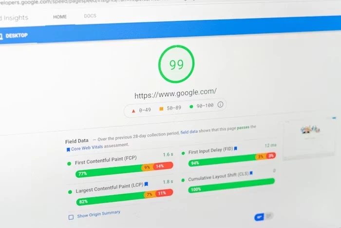 Google Page Speed Test Results Google Page Speed Test Results