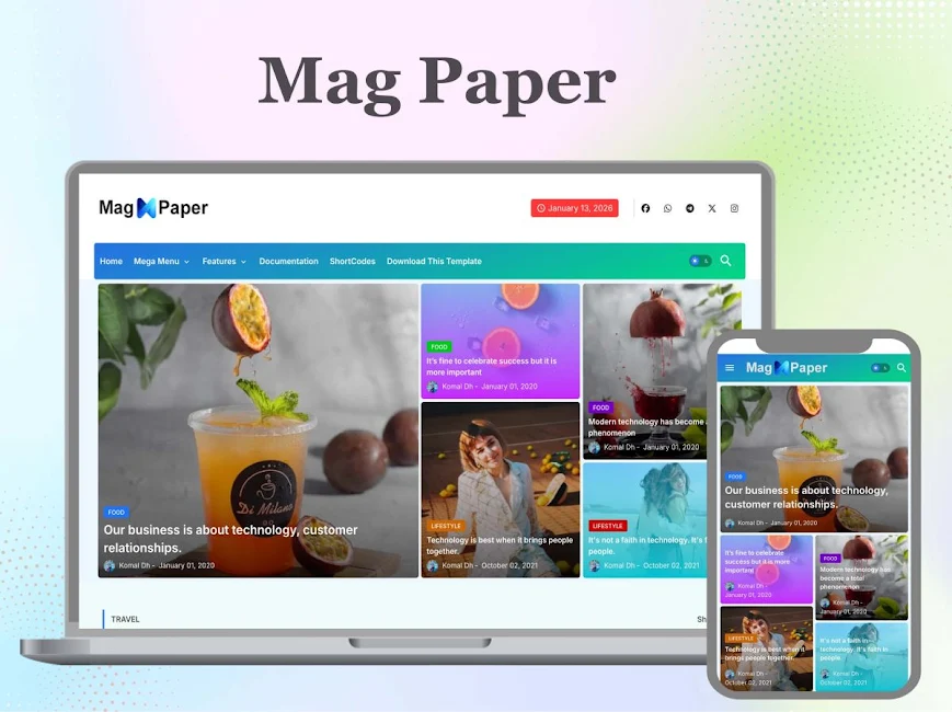 Mag Paper blogger template Mag Paper blogger template