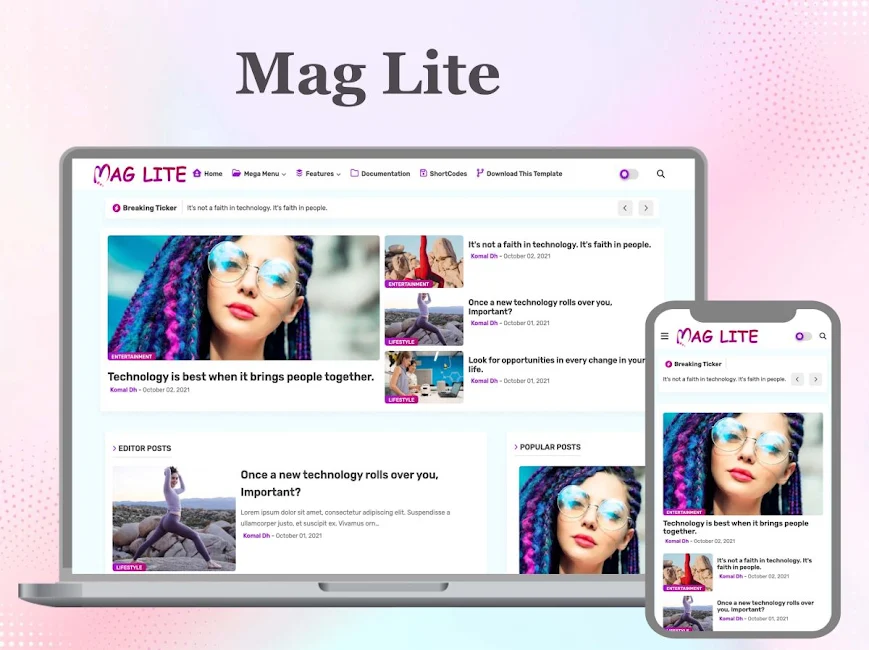 Mag Lite blogger template Mag Lite blogger template
