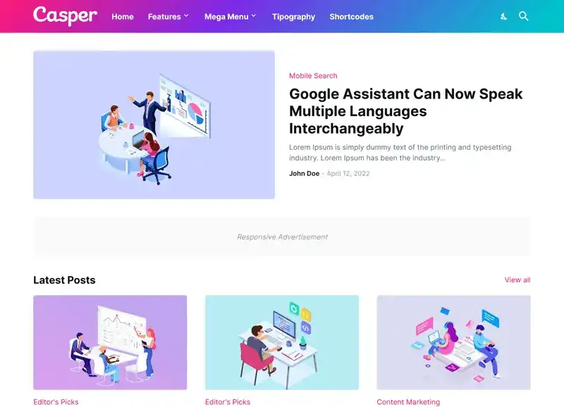 Casper Blogger Template