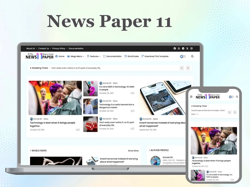 Newspaper 11 blogger template Newspaper 11 blogger template