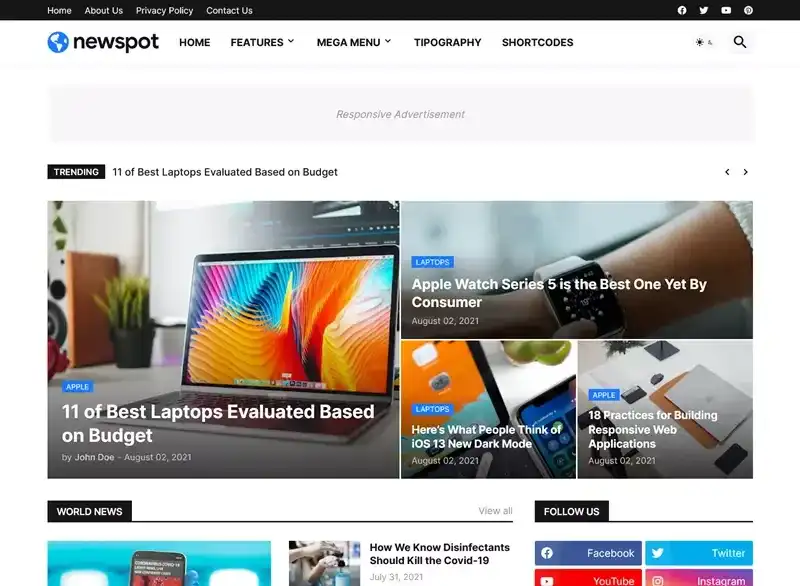 Newspot Blogger Template