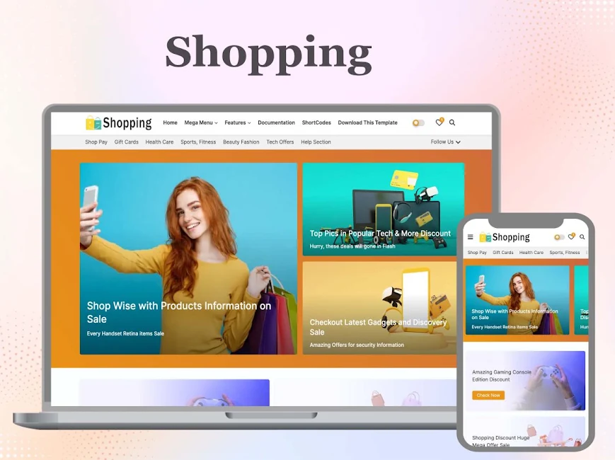 Shopping blogger template Shopping blogger template