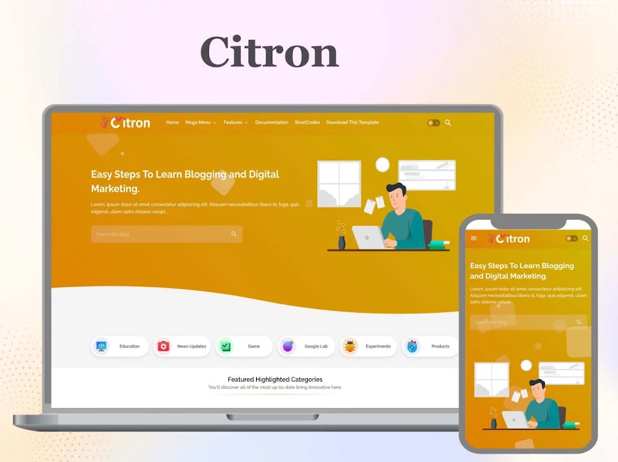 Citron blogger template Citron blogger template