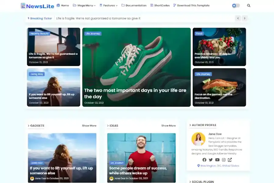 News Lite Blogger Template