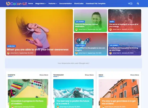 ColorUI Blogger Template