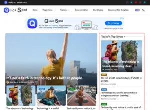 Quick Spot — AMP Ready Blogger Template for Lightning-Fast Blogs