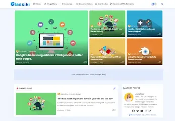 Glassiki Blogger Template