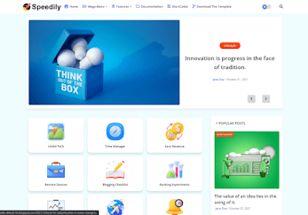 Speedily Blogger Template
