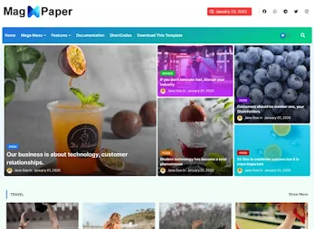 Mag Paper Blogger Template